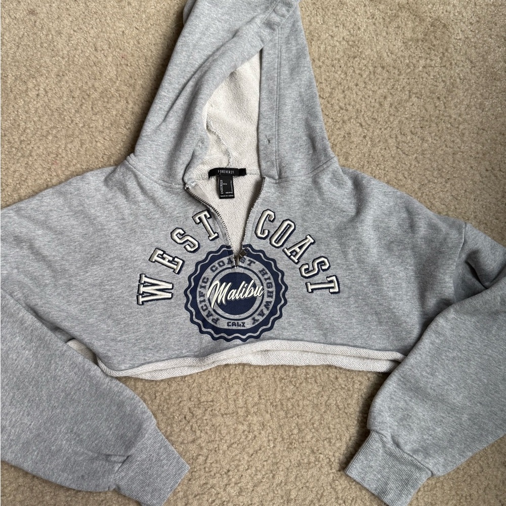Forever 21 Gray West Coast Hoodie